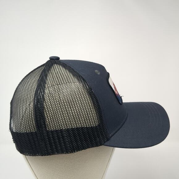 The Montana Scene Snapback Trucker Hat Blue One Size Adjustable Mesh Back - Picture 5 of 9